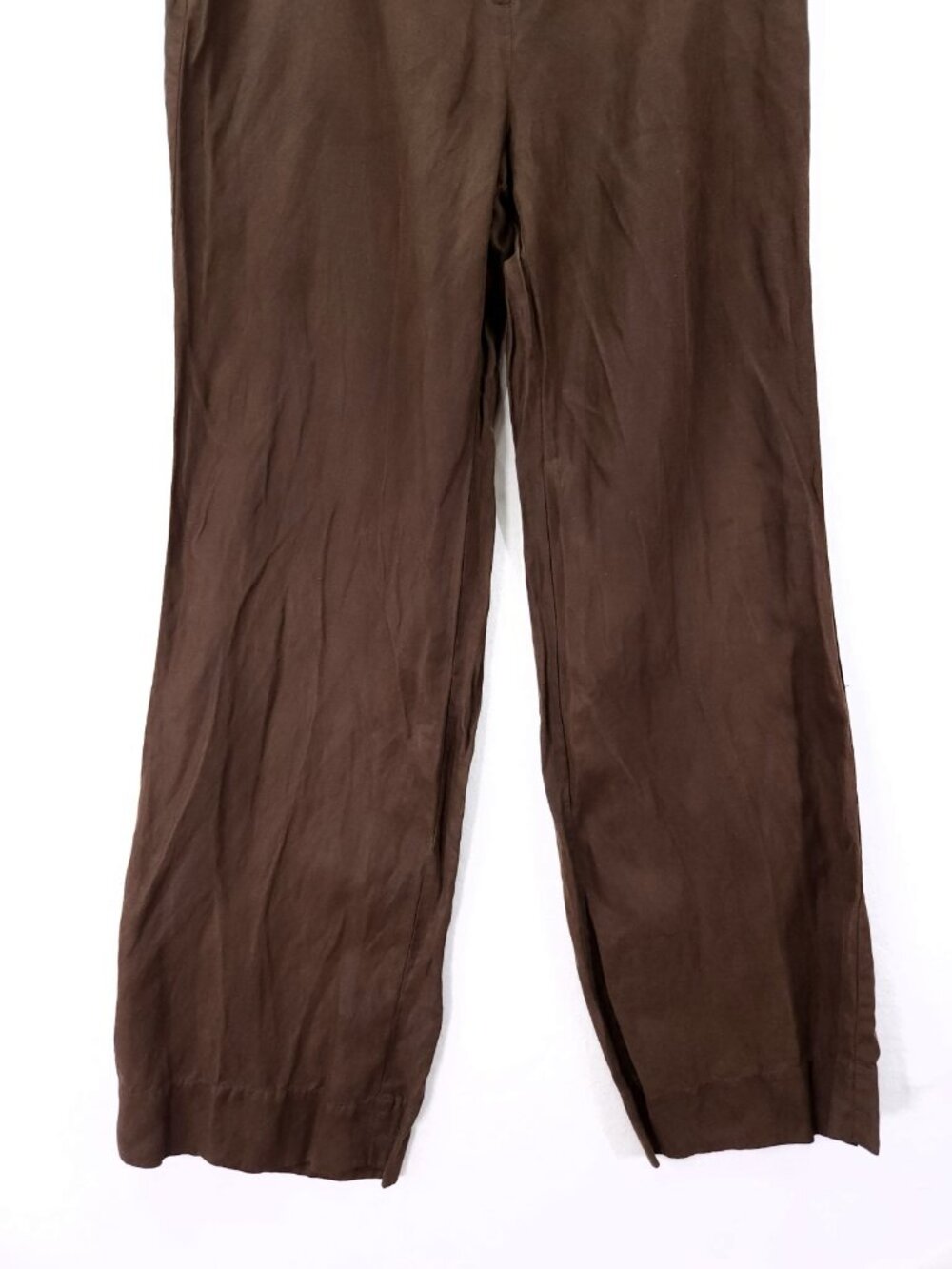 J. Jill Wide Leg Women's Size 12 34x32 Silk/Linen Pants Pockets Neutral - Picture 14 of 15